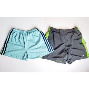 NIKE Performance & Adidas Athletic Gym Sport Shorts Lot of 2  Size S Small